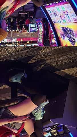 Getting off in a public casino