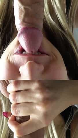 Sloppy blowjob and deep anal with huge cock