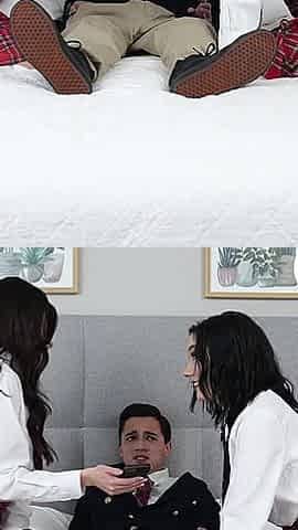Stop Jerking off Stepbro, Just Fuck Us Instead! Little Schoolgirls Are so Naughty