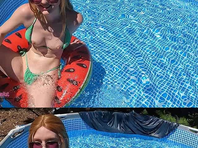 Pool Water Jet Masturbation