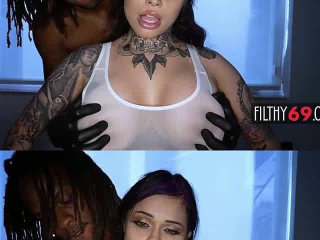 Large booty playgirl takes BBC after oil massage