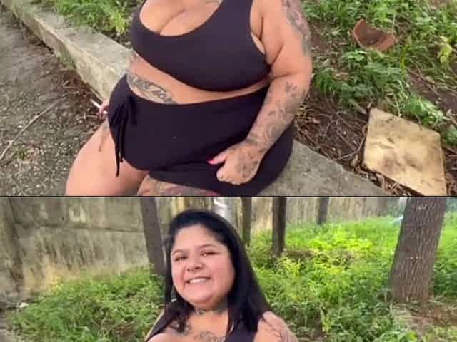 Deusa BBW Smoking Her Cigarette in Public