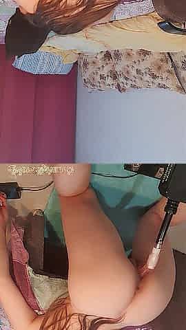 Getting drilled by machine from behind (full vid on my Onlyfans)