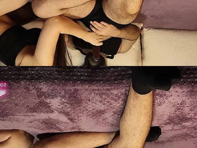When her spouse went to the kitchen, this chab secretly screwed his wife in the room