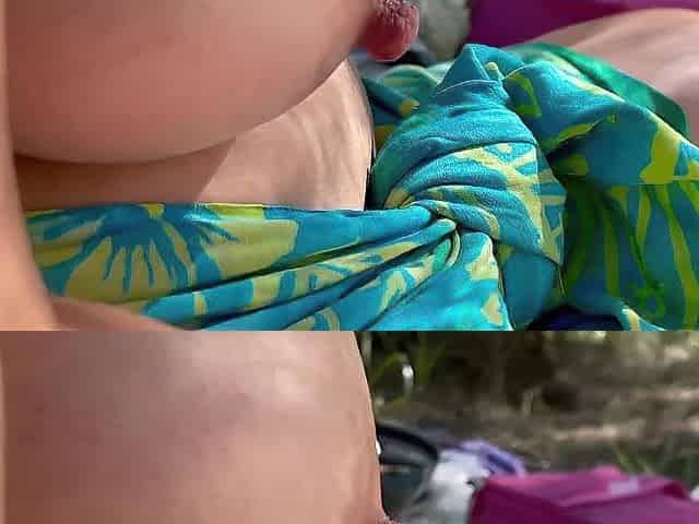Outdoor River Naked Footplay