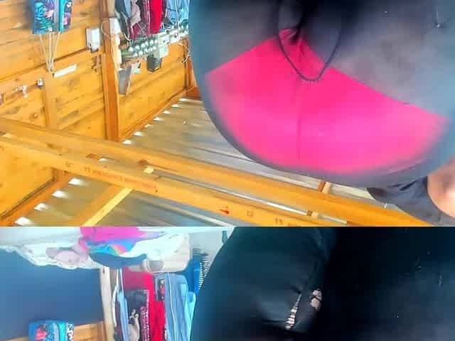 Large ass in ripped leggings, Panty fetish Black teaser...