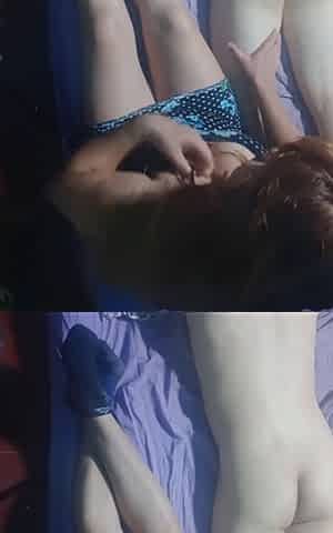 Short Dress and Magic Hands on the Mattress