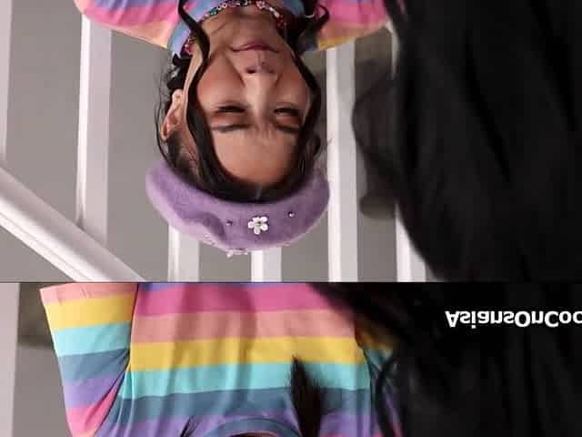 Asian besties sharing dildo and penis at home