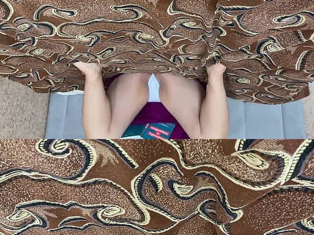 Reading a Book with Legs Spread in White Panties, Especially for Fetishists, Showing Pussy Pulling Panties.