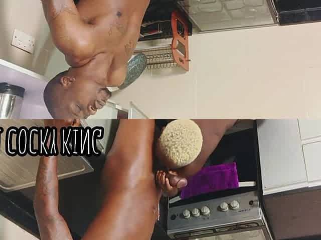 Lizzy Baby Draining Cock in the Kitchen