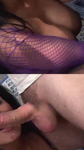 India Babe likes to suck cock and get it on her tits
