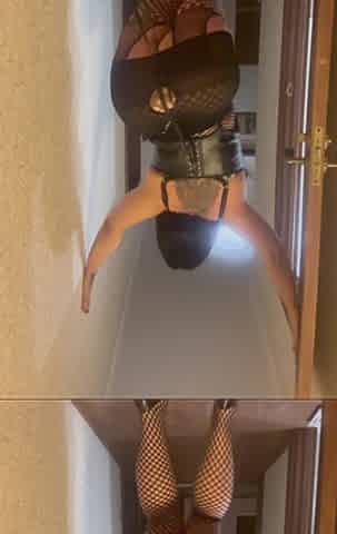 Mature Woman in Fishnet Stockings