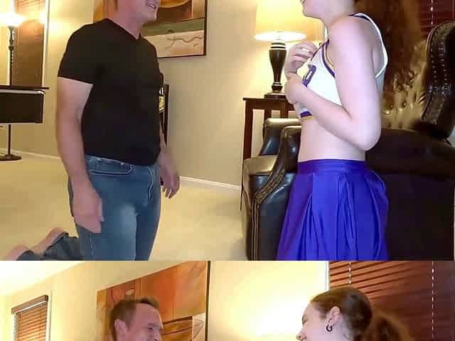 Older Man Dctrousersnake Fucks Stepson's Cheerleader Girlfriend Marina Vaylor, Toys Her Virgin Asshole