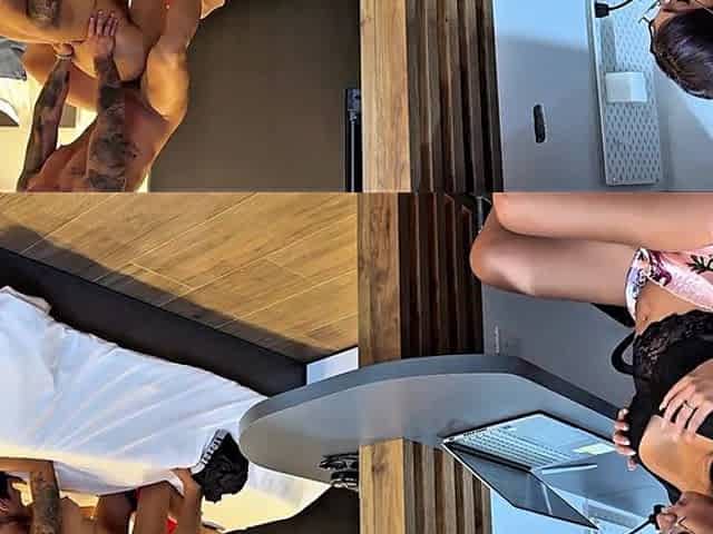Caught Masturbating!! Naughty Stepdaughter Turned on While Watching Stepdad Fucking