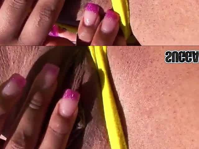 Thick Ebony Honey Momoko Widens Her Legs for Shlong in POV