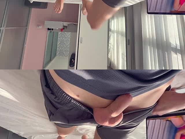 Pervy Stepsister Caught Hiding in Closet Watching Stepbrother Masturbate He Found Her and Fuck