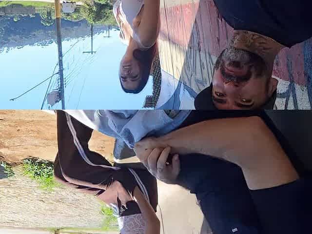 Masturbating to a redhead outdoors!