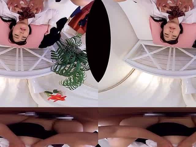 Delightful Japanese teen beauty horny VR video