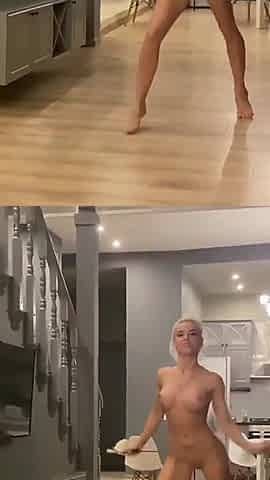 Horny Ballerina Lara Frost POV Blowjob, Footjob and Huge Facial Cumshot by Leo Casanova