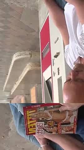 Hot Threesome Fuck with a Stranger in Public Loo