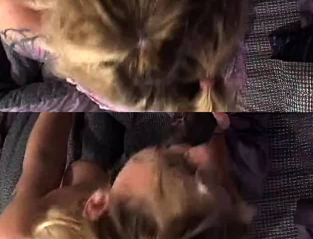Big cock loving amateur blonde rides dick anally