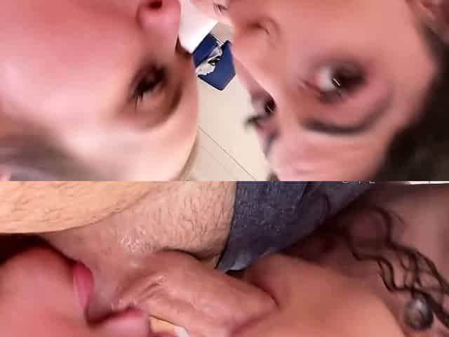 Redhead teen Ginger Elle gives a pov blowjob