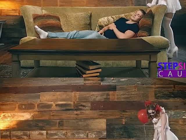 Scarlet Cant Help Clowning Around To Get Stepbros Cock