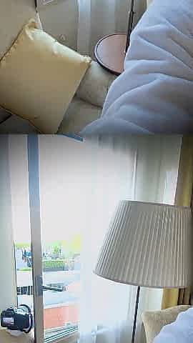 Stroking in my hotel room with the window open!