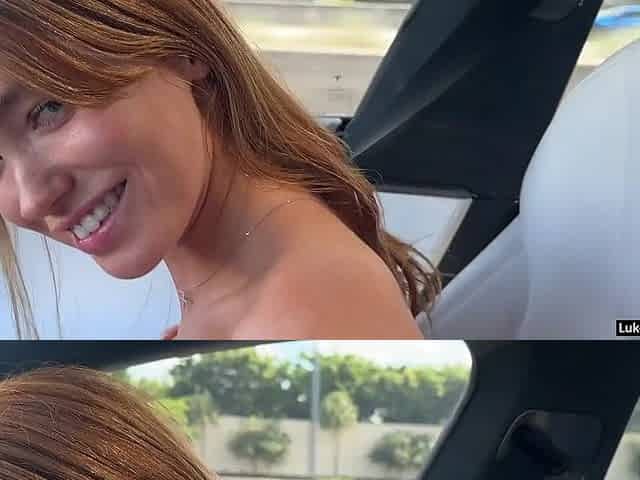 Hawt Redhead Amateur Screws In Driving Car Hardcore - Zoey Luna - Luke Cooper