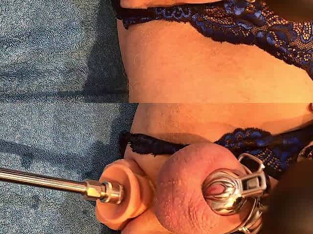 Multiple dildos, magic wand and so many analgasms whilst in chastity