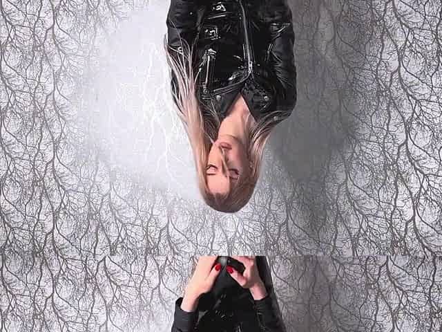 Soaked and smutty deepthroat in leather jacket and jeans