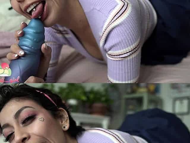 Chubby mature brunette uses toys to masturbate