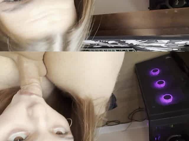 Fucked Russian stepsis on the desk till she cums and begs for sperm