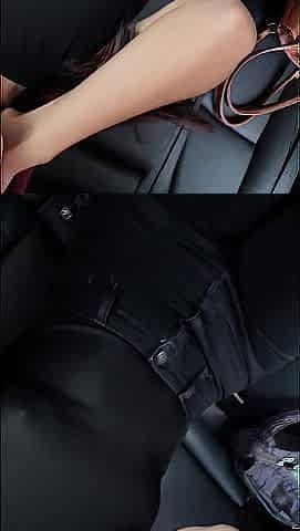 Hawt angel masturbates in my car after a party