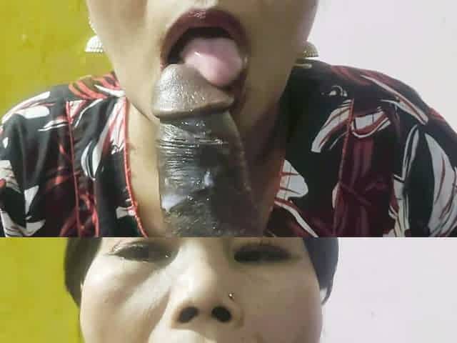 Finding Me Alone at Home, My Stepmother Sucked My Cock