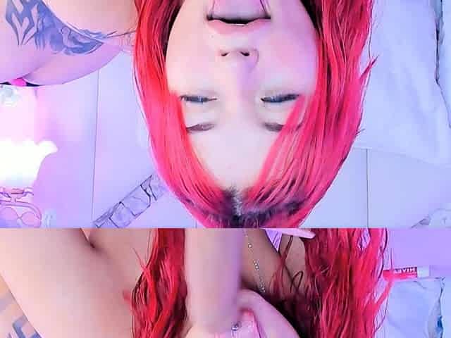 Throat Training with Huge Dildo