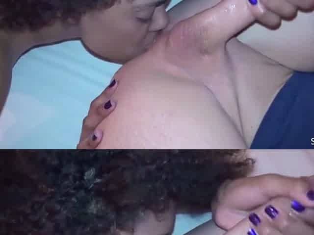SLIM BLACK LUNA CORAZON Caught Masturbate and get Screwed