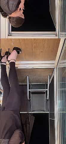 Sissy teasing and sex tool riding on balcony