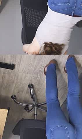 Ass Teasing in Tight Blue Jeans and Full Back Panties