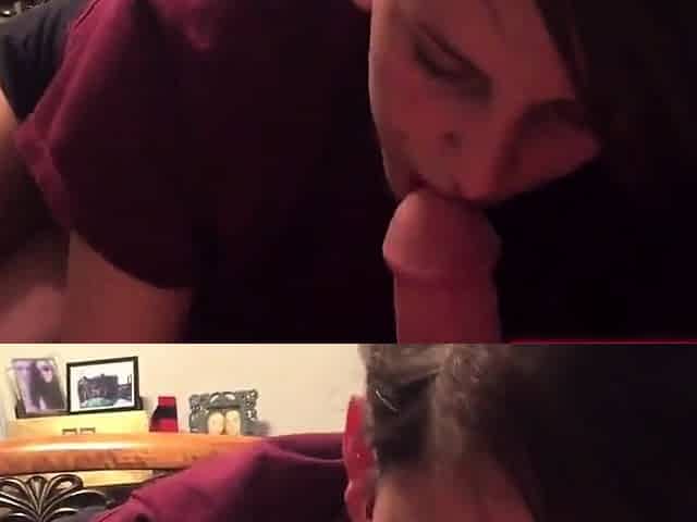 College Babe Gives an Amazing Blowjob