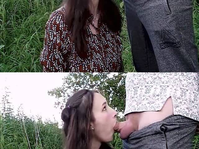 Tall Lady In Tall Girl Fucked In The Park. Blowjob From A