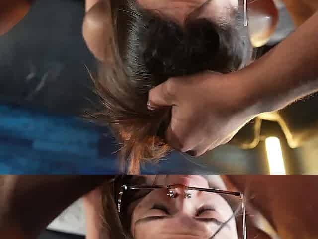 Nerd cutie getting drilled until take cum on glasses