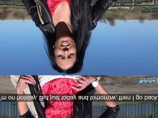 Public Agent Peachy booty taut snatch art student swallows