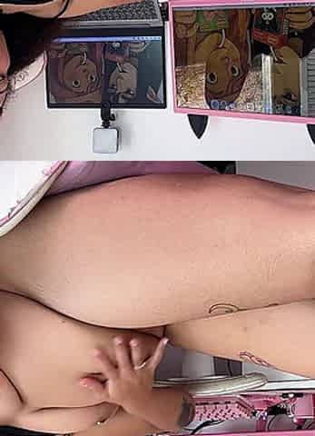 Chubby Naked Girl Loud Burps and Farts Relaxing While Relaxing and Drinking Soda