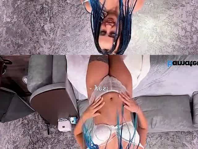 Blue Haired Amateur Babe Fucking