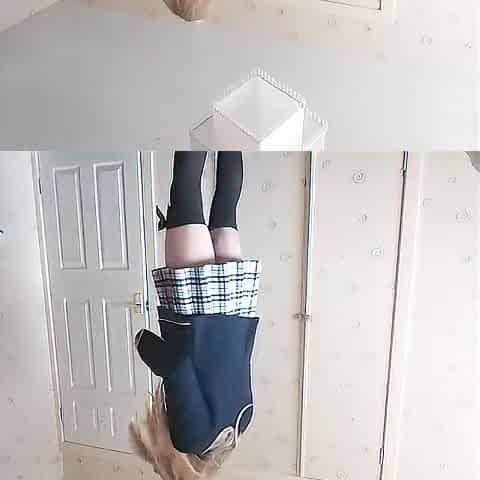 Dolled-up College-gal Sissy Minces & Shows Her Clitty