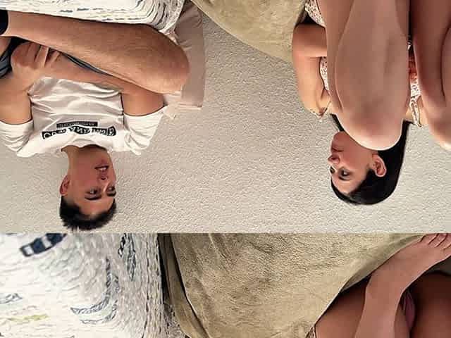I Watch a Movie with My Stepmom and We End up Fucking Hard Until I Cum in Her Mouth and Vagina