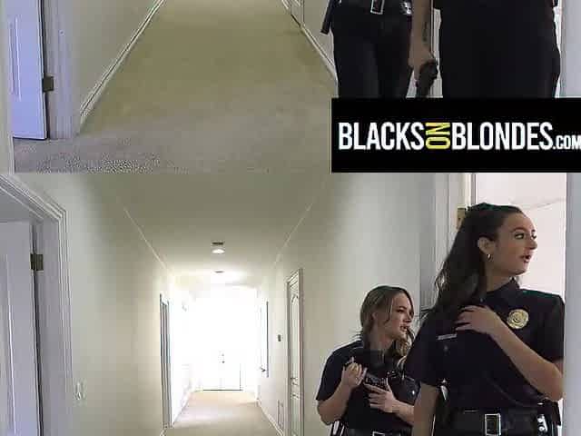 Sexy Police Officer Blowbanged By 9 Ramrods