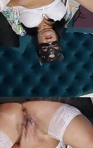 Intense Wet Play White Stockings Fetish