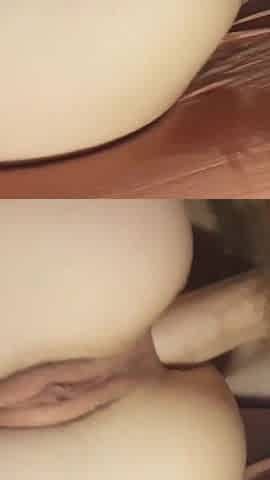 My Boyfriend Shoves His Big Cock in My Ass and Squirts His Cum on It
